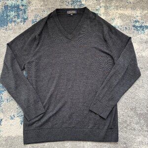 Brooks Brothers BrooksTech Merino Wool Sweater Mens XXL Charcoal Gray